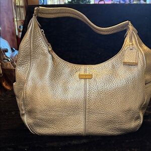 Cole Haan Metallic Silver Hobo Bag
